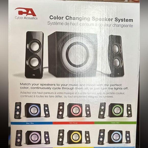 BNIB Multimedia 2.1 Bluetooth color changing Subwoofer Speaker System - Picture 4 of 5